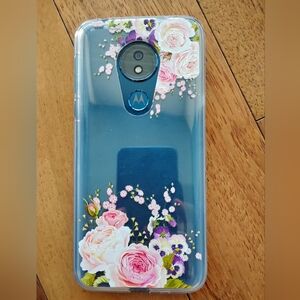 Moto g(7) power phone case with flowers